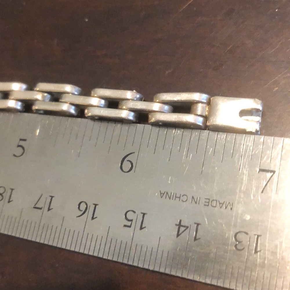 Unique Sterling Silver Chain Link Bracelet - Picture 5 of 7